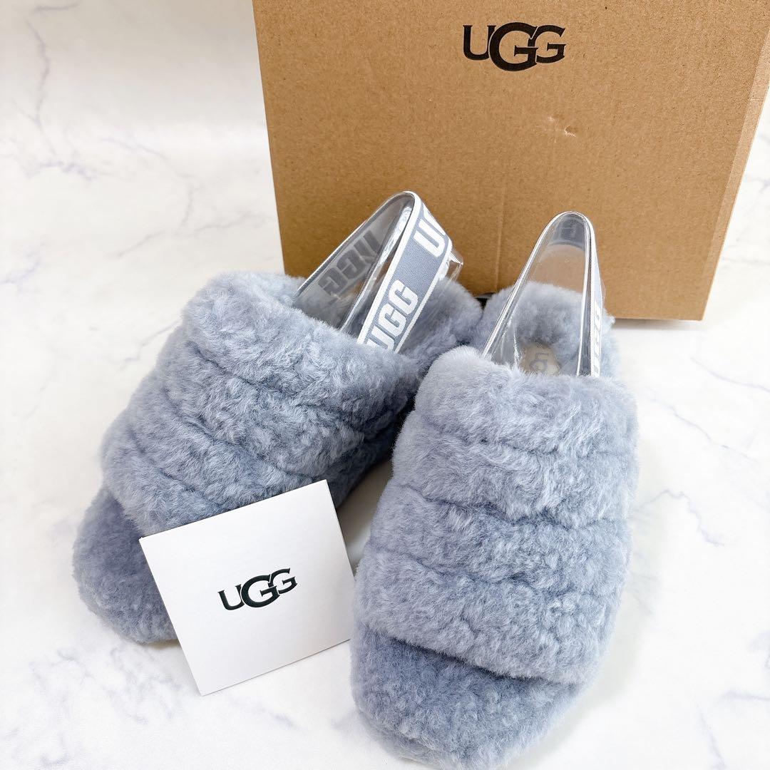 アグ UGG W FLUFF YEAH SLIDE 6 ファー サンダル 36
