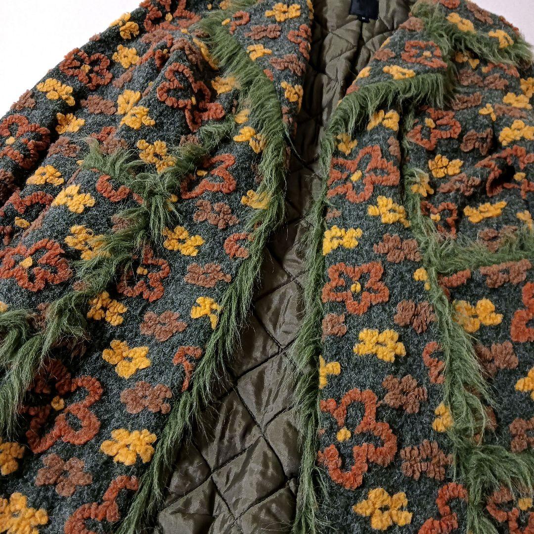 希少 アナスイ 花柄 フリンジ USA製 ヴィンテージ コート