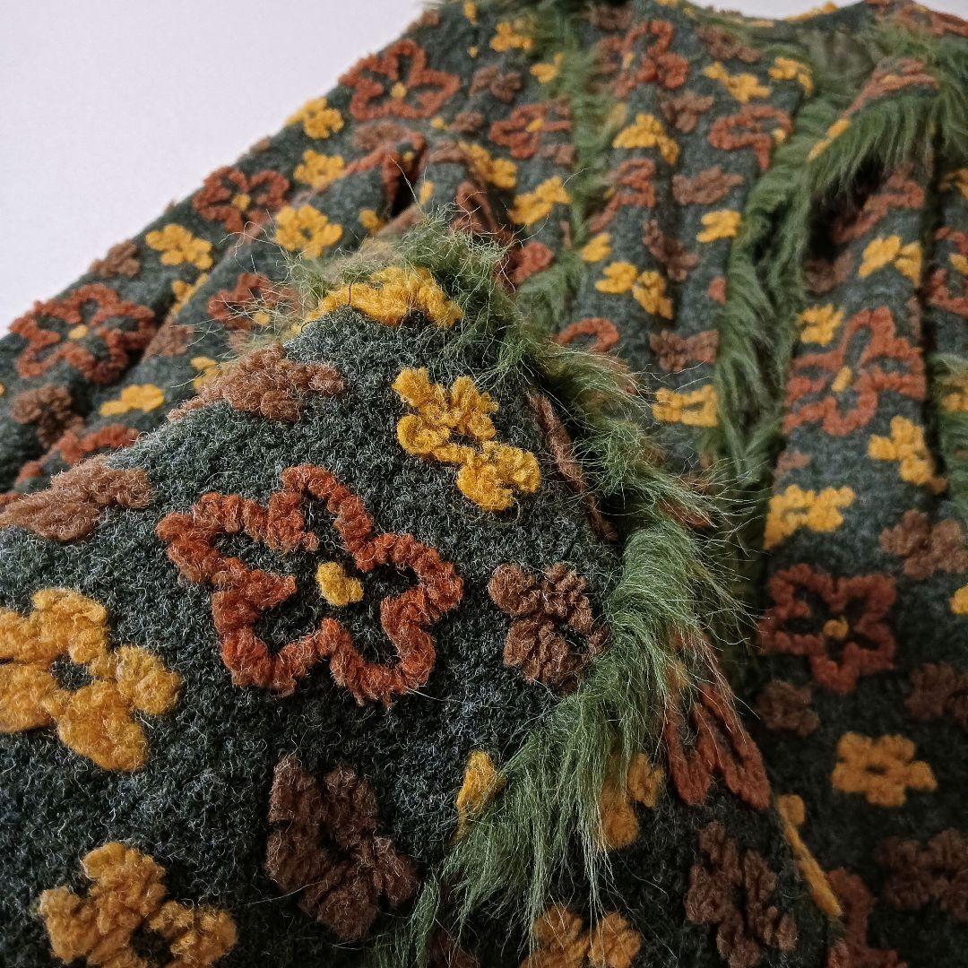 希少 アナスイ 花柄 フリンジ USA製 ヴィンテージ コート