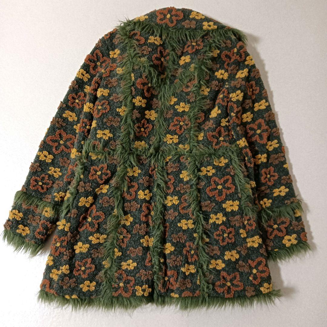 希少 アナスイ 花柄 フリンジ USA製 ヴィンテージ コート