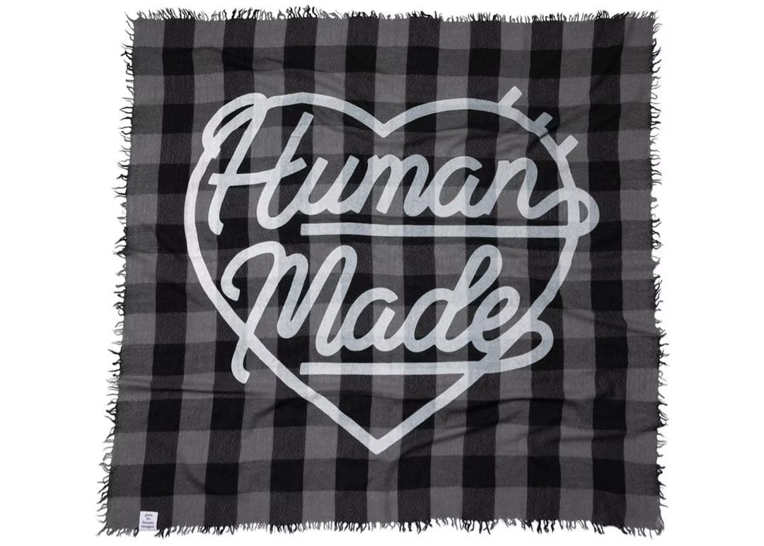 美品 HUMAN MADE ❤️ WOOL STOLE BLACK マフラー