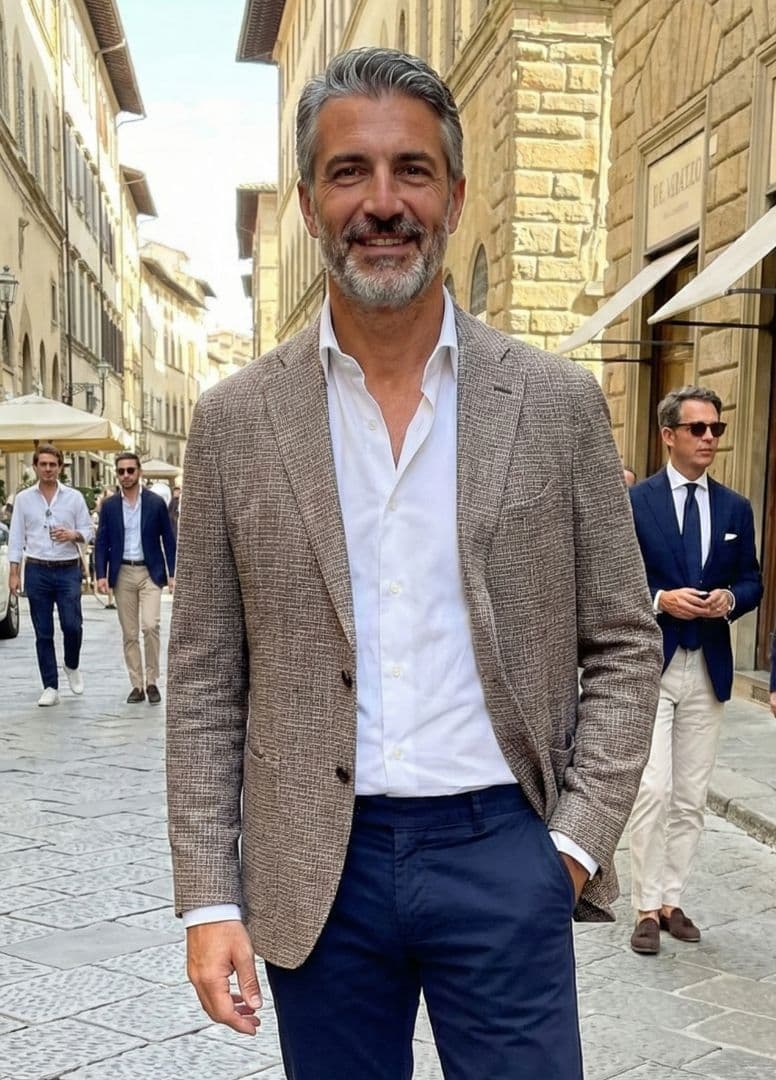 ★タリアトーレ モンテカルロ メンズテーラードジャケット 46 ブラウン