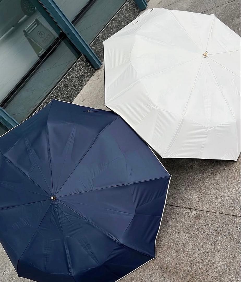 完全遮光 晴雨兼用 日傘 しいちゃん 成瀬愛里さん　100%遮光　ネイビー