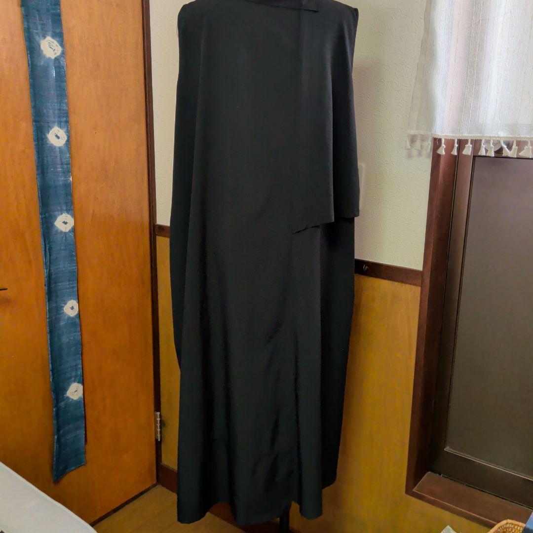 ブラックノースリーブドレープワンピースセンソユニコ 萌 慈雨等