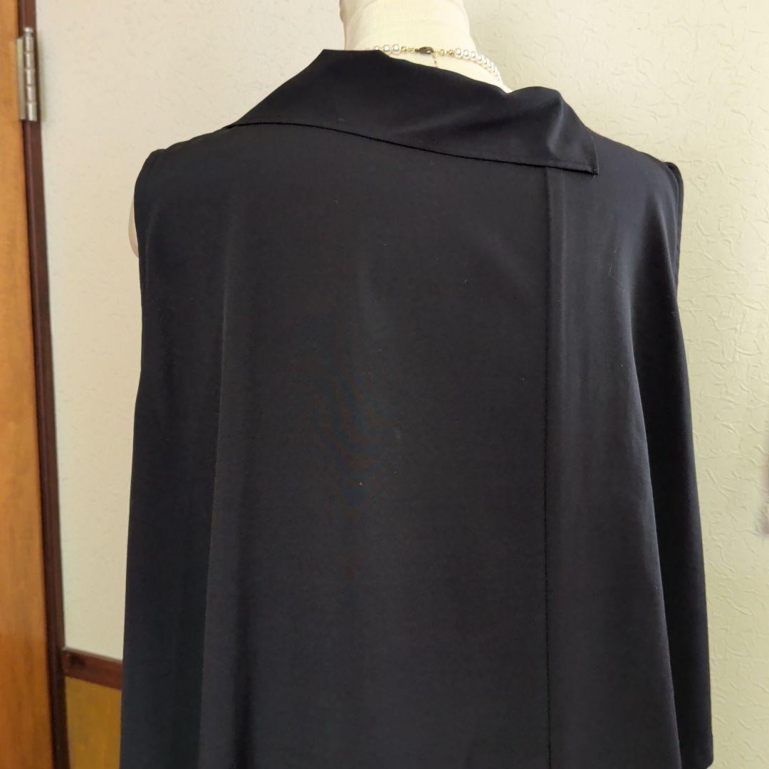 ブラックノースリーブドレープワンピースセンソユニコ 萌 慈雨等