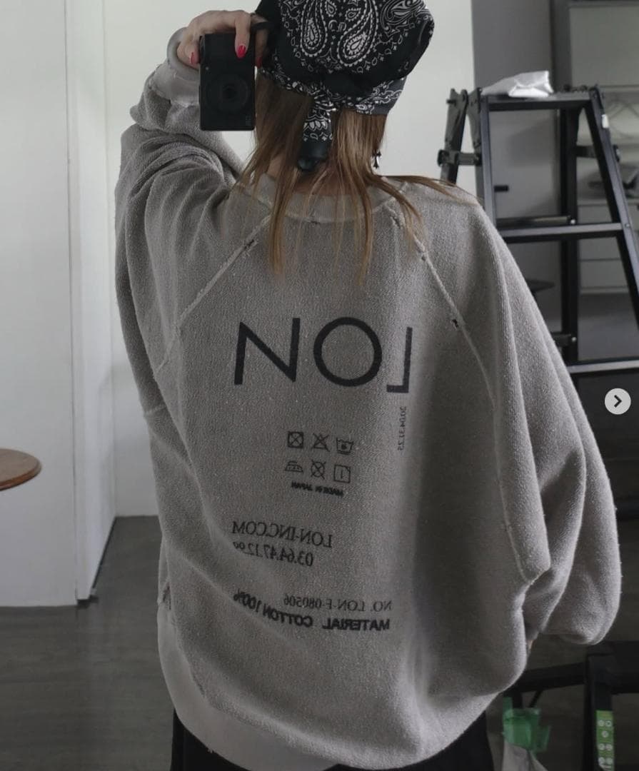 未使用【LON】Two Side Sweatshirt #04 新色トップグレー
