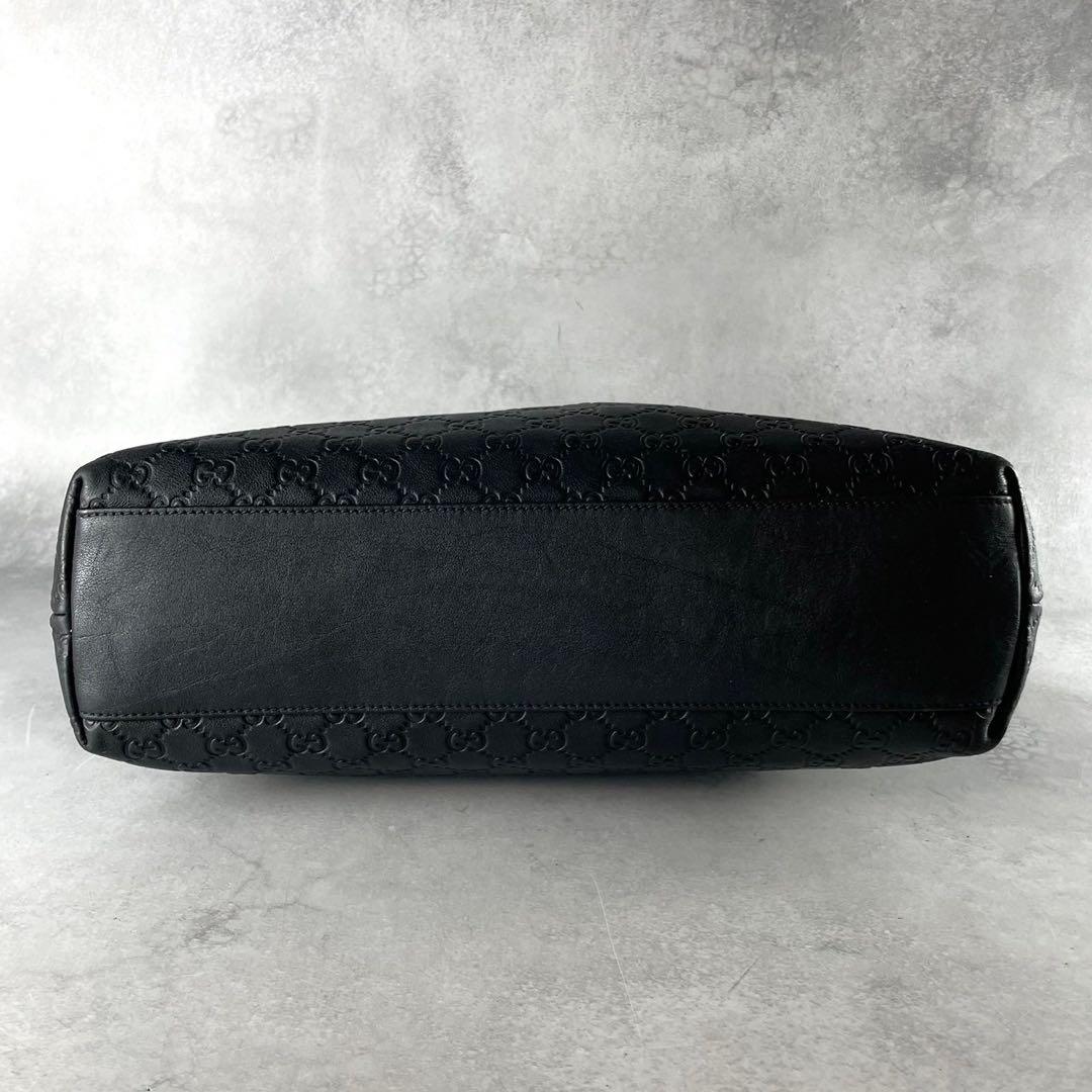 美品✨GUCCI トートバッグ A4 バンド ビジネス ggレザー ブラック