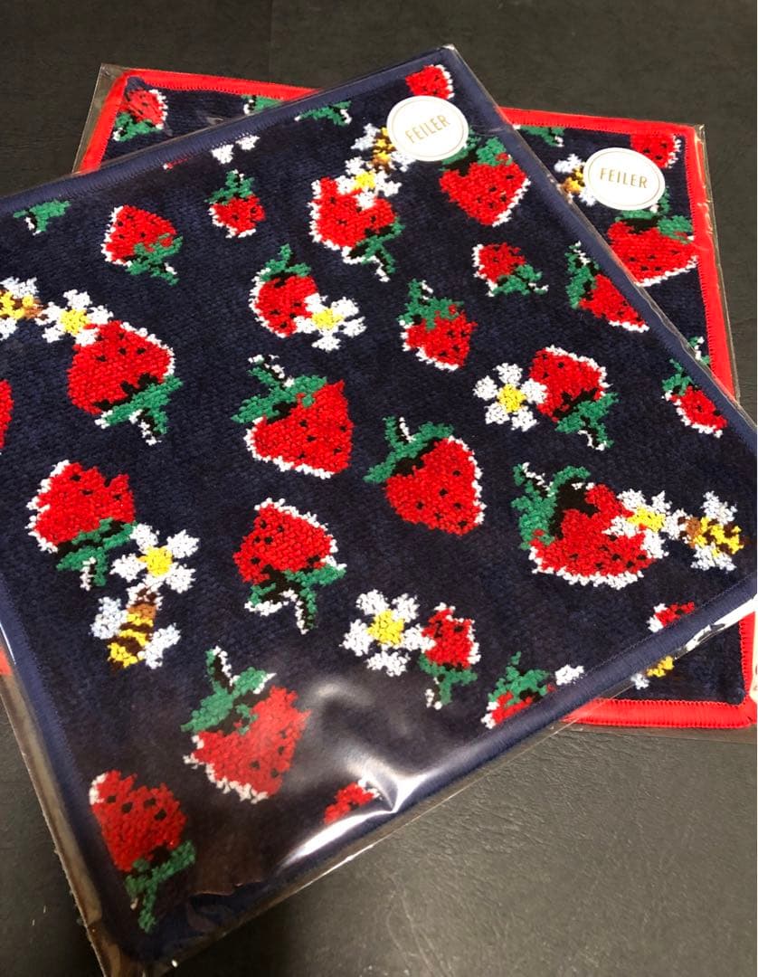 フェイラー　ミュベール　ストロベリーセレナーデ　ハンカチ2枚