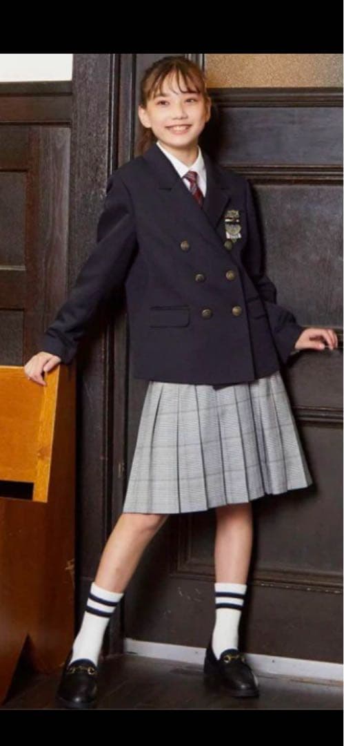 150 女の子　卒服　フォーマル　卒業式　受験　制服　セレモニー　リボン付