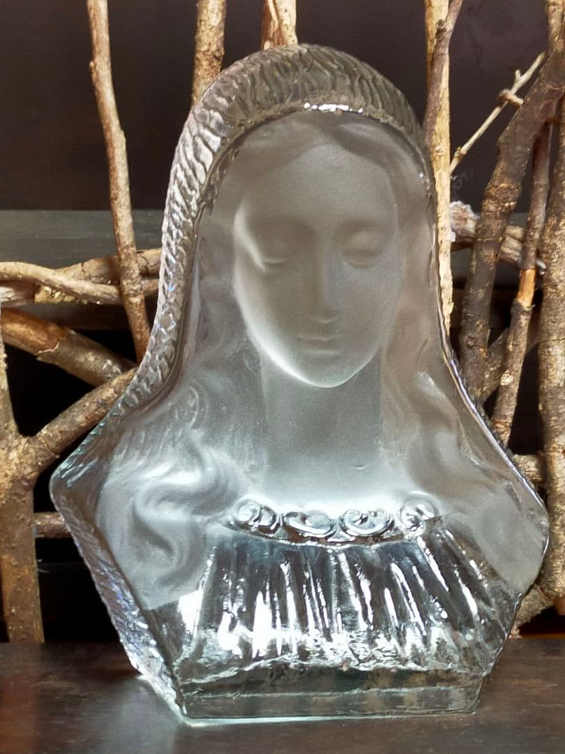 ♥値下げ！マリア様　マリア像　ガラス工芸　キリスト教　アンティーク　レトロ