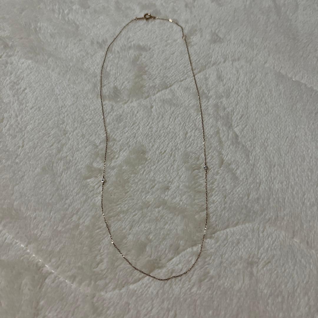 ete レイヤード　K18MPG ダイヤモンドネックレス