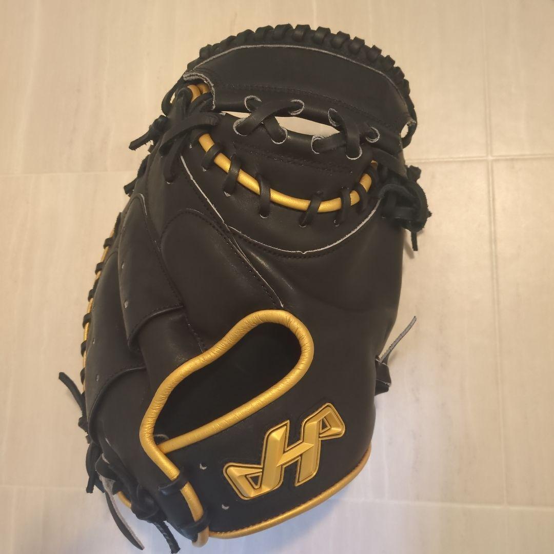 ハタケヤマ　甲斐モデル 軟式グローブ 黒/金