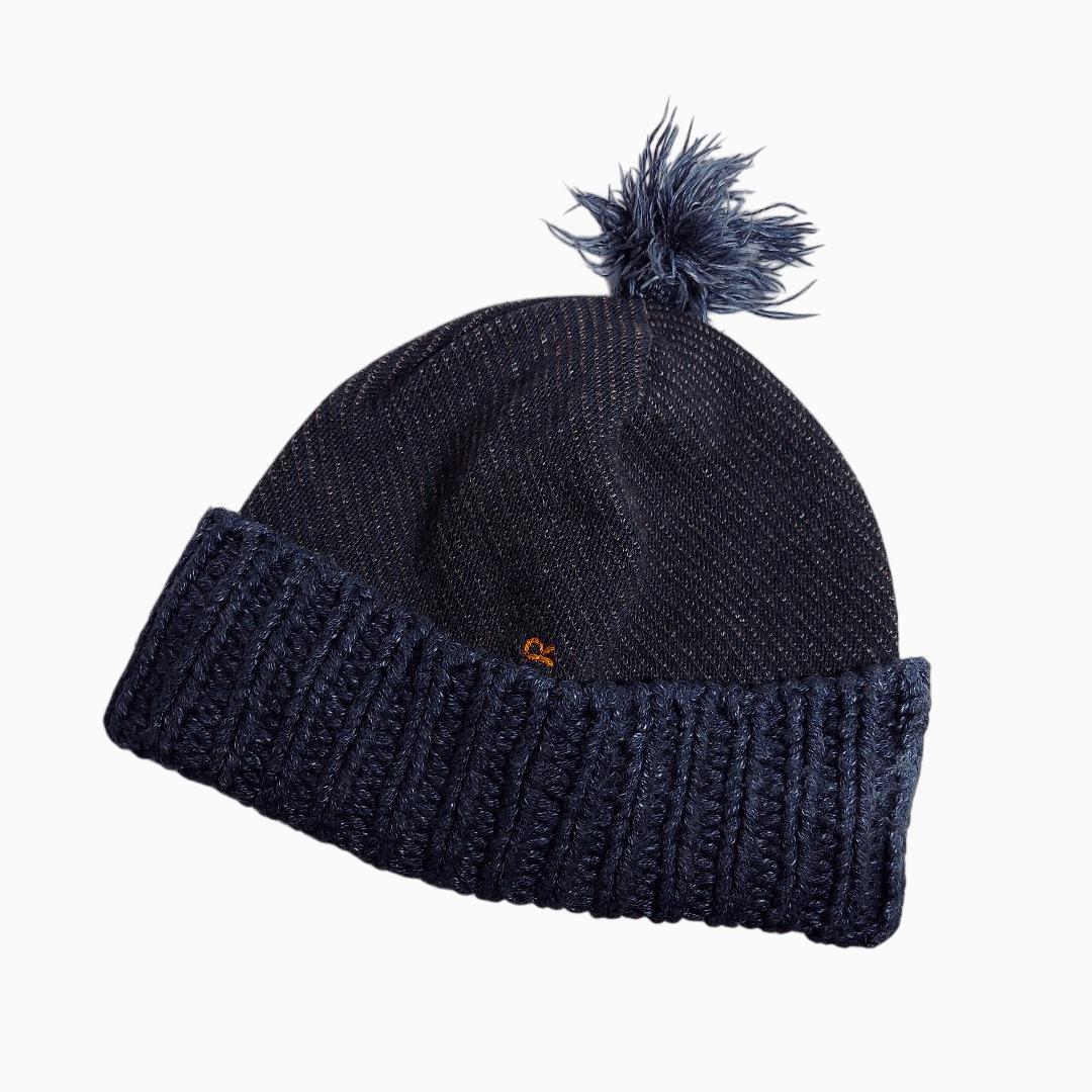 45R✨umii908 45rpm インディゴ ジャガードデニム ニットキャップ