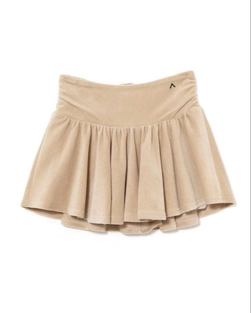 スカート andmary Silky velor mini skirt