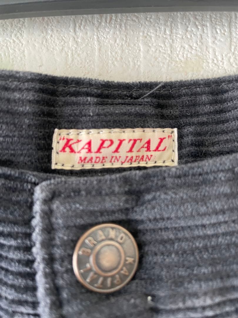 KAPITAL （キャピタル）コーデュロイポートバギーパンツ ブラック