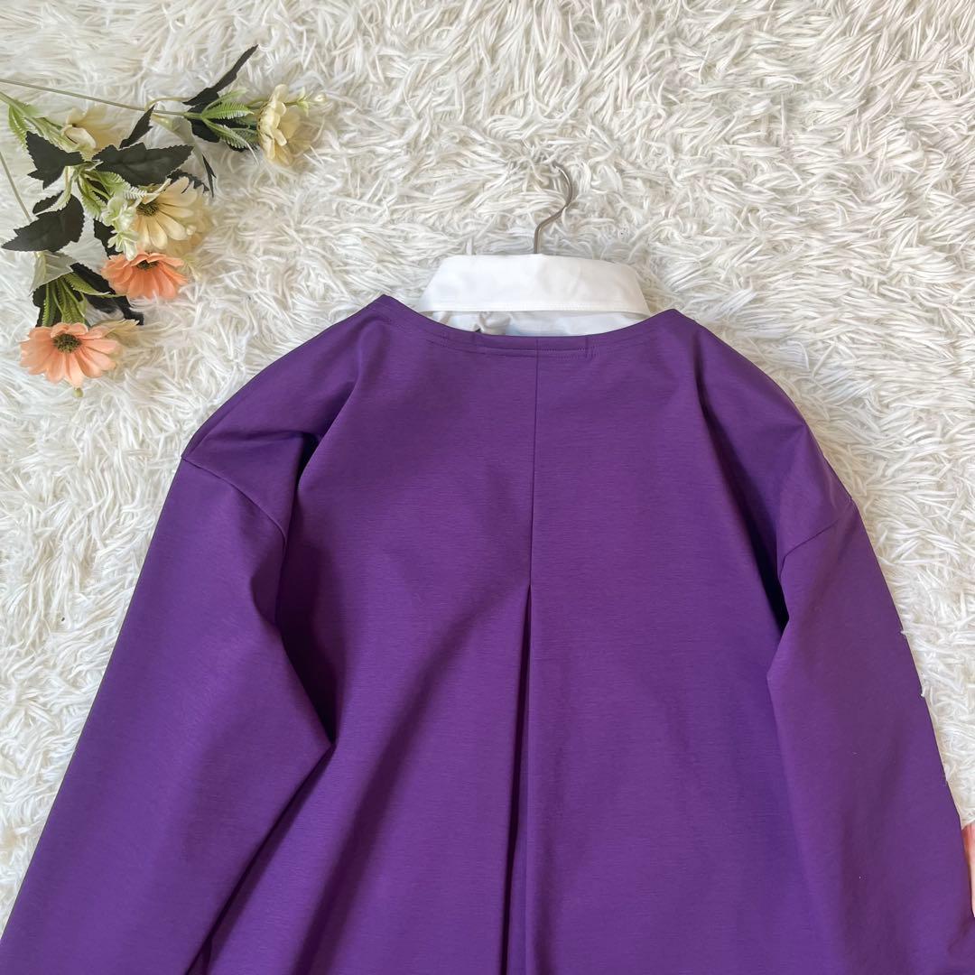 ★美品★LE PHIL ハイストレッチポンチジャージートップス　パープル