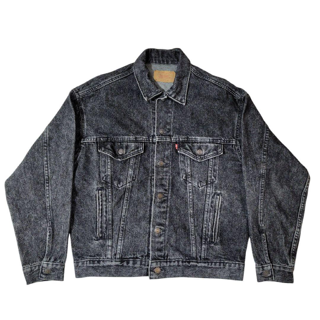 70507-4858　USA製　先染め　ブラック　トラッカージャケット　M