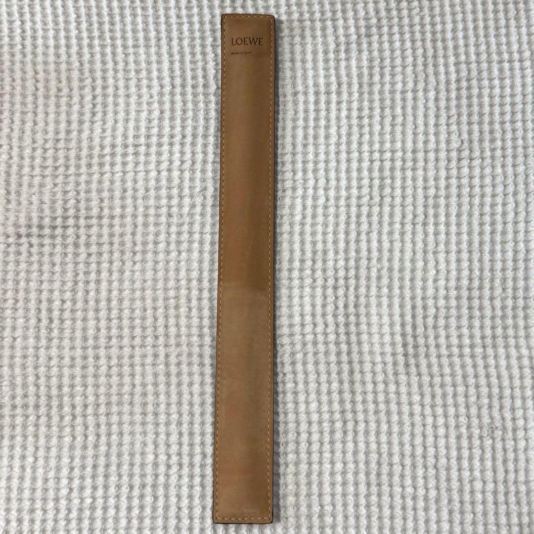 LOEWE ロエベ スクラップブレスレット ブラウンレザーバングル
