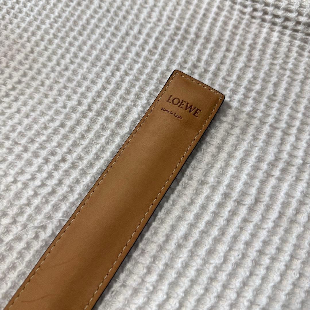 LOEWE ロエベ スクラップブレスレット ブラウンレザーバングル