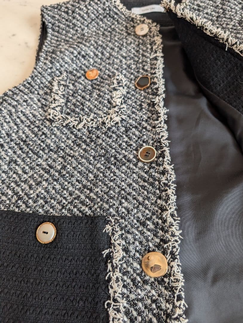 ✨美品✨　エイミーロウ ツィード MIXボタンベストジレ