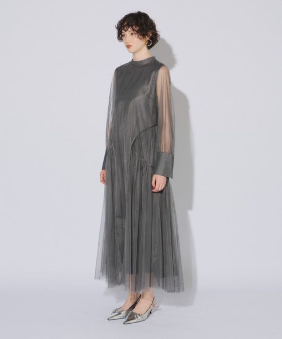 ANDRESD チュールパイピングAラインドレス