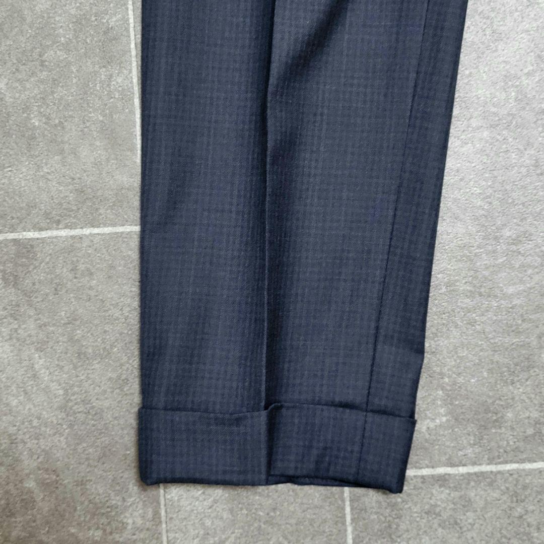 ★美品 ビームスエフ 超高級 ネイビー スーツ