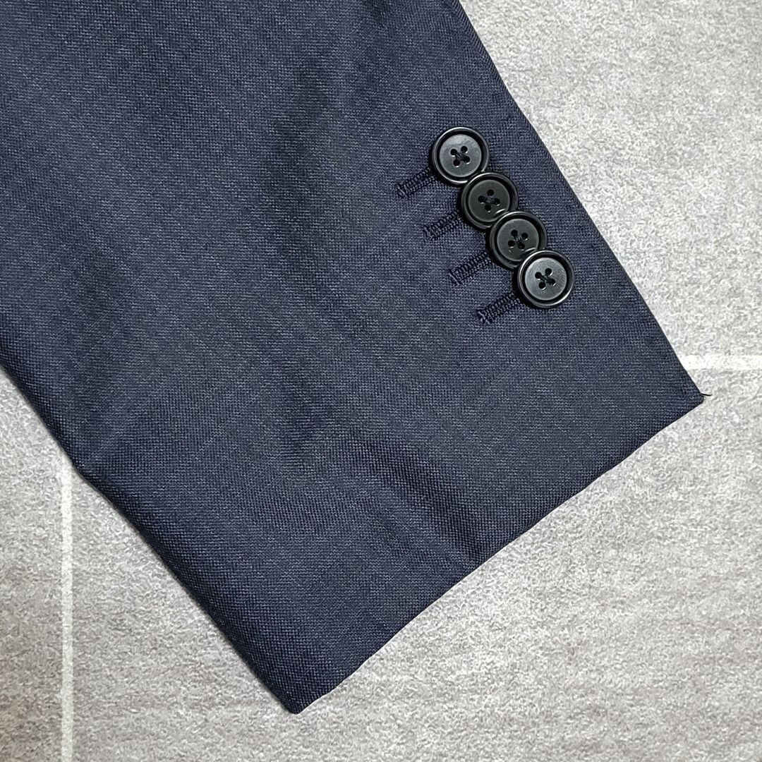 ★美品 ビームスエフ 超高級 ネイビー スーツ