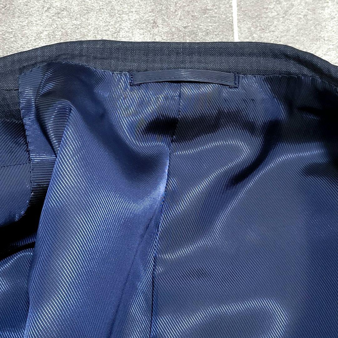★美品 ビームスエフ 超高級 ネイビー スーツ