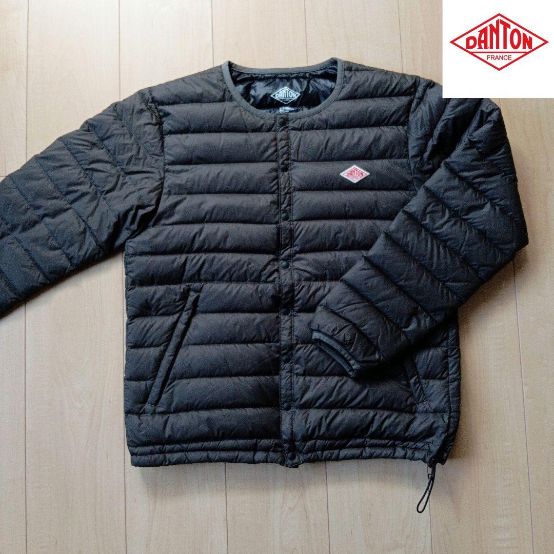 【美品】DANTON インナーダウンジャケット モカブラウン M