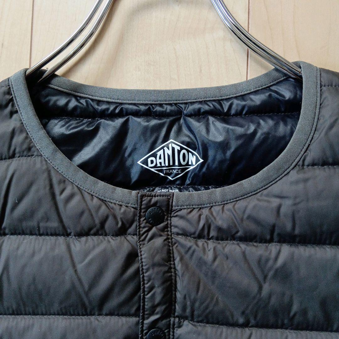 【美品】DANTON インナーダウンジャケット モカブラウン M