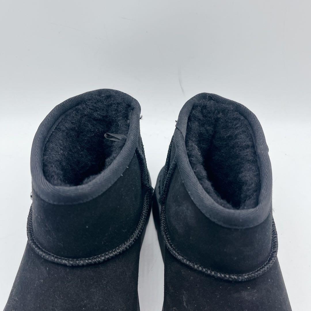 25AW 極美品✨スケッチャーズ スリップインズ ムートンブーツ 黒 ボア 23