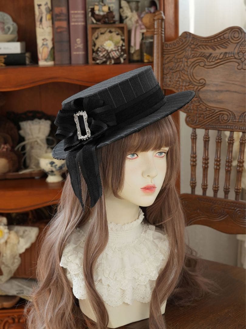 星箱works シュヴァルドール　レースリボンストライプキャノチェ ブラックM