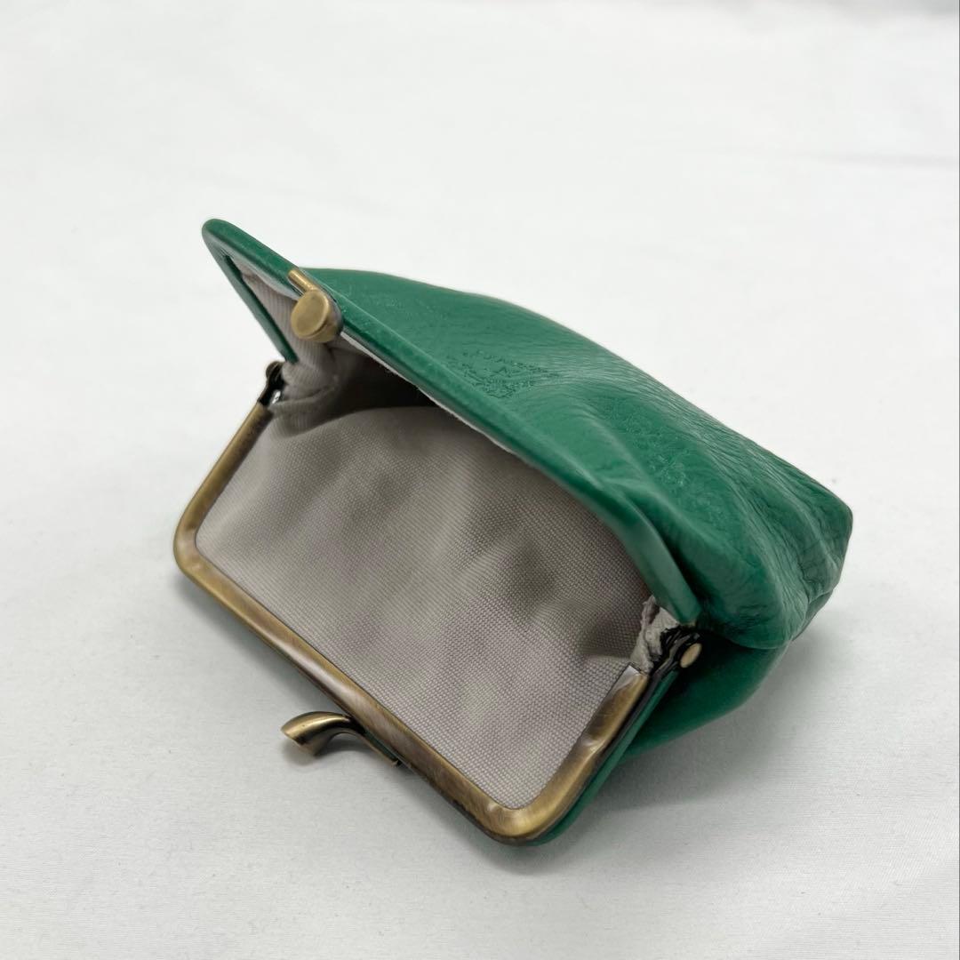 【新品未使用】イルビゾンテ がま口 ケース ☆エメラルド（グリーン）☆