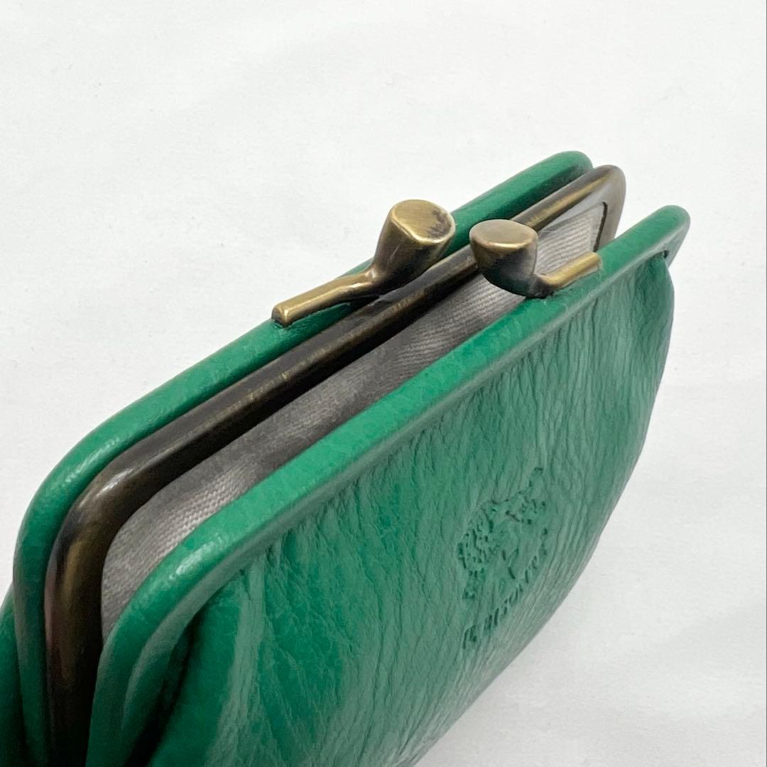 【新品未使用】イルビゾンテ がま口 ケース ☆エメラルド（グリーン）☆