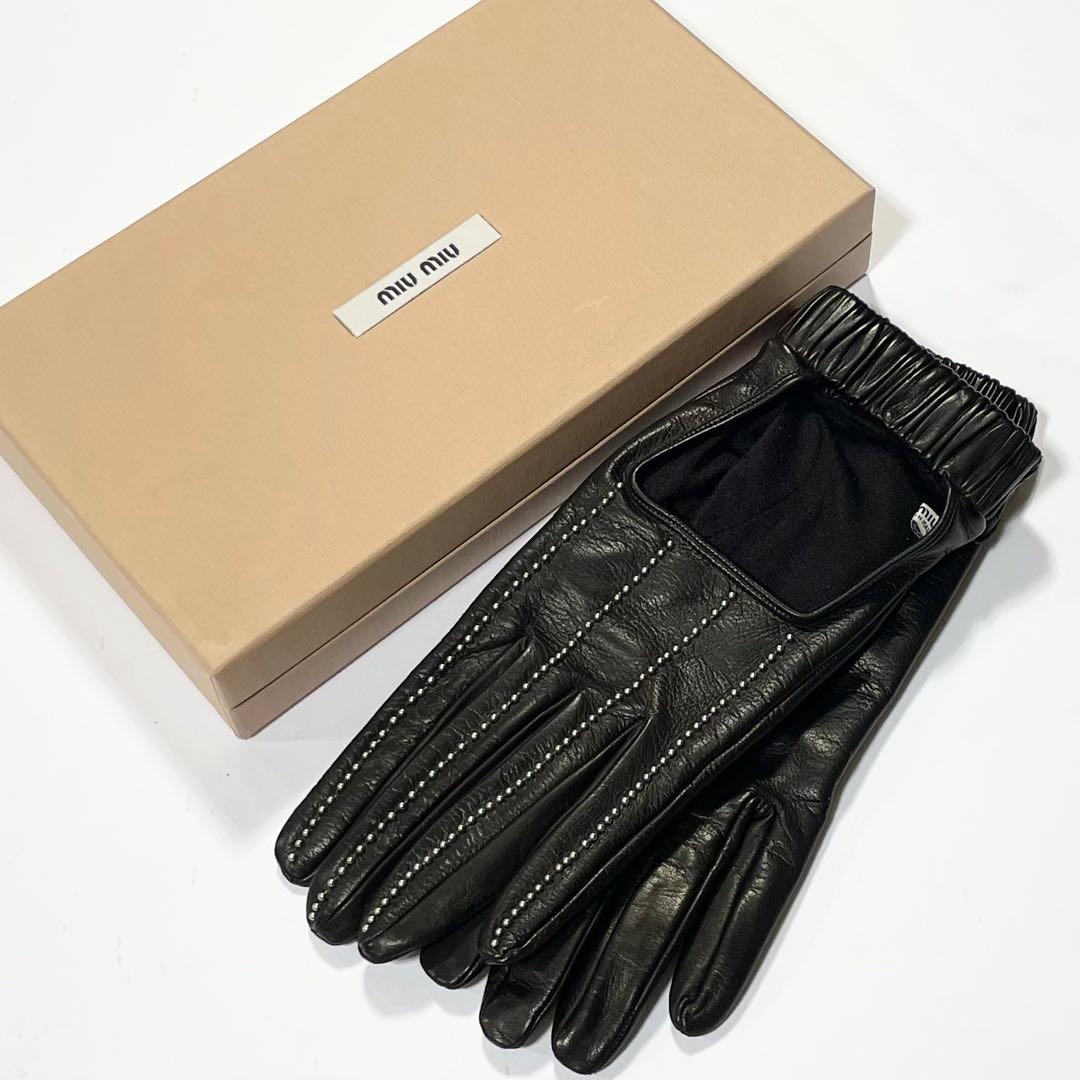 MIUMIU ミュウミュウ ラムレザーグローブ 新品未使用