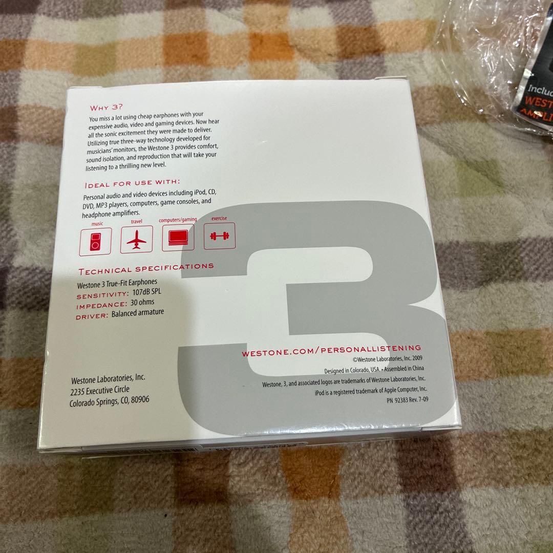 新品　未使用Westone Audio Westone3 fiio アンプ同梱