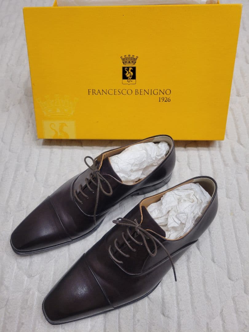 【美品】FRANCESCO BENIGNO ダークブラウン ドレスシューズ