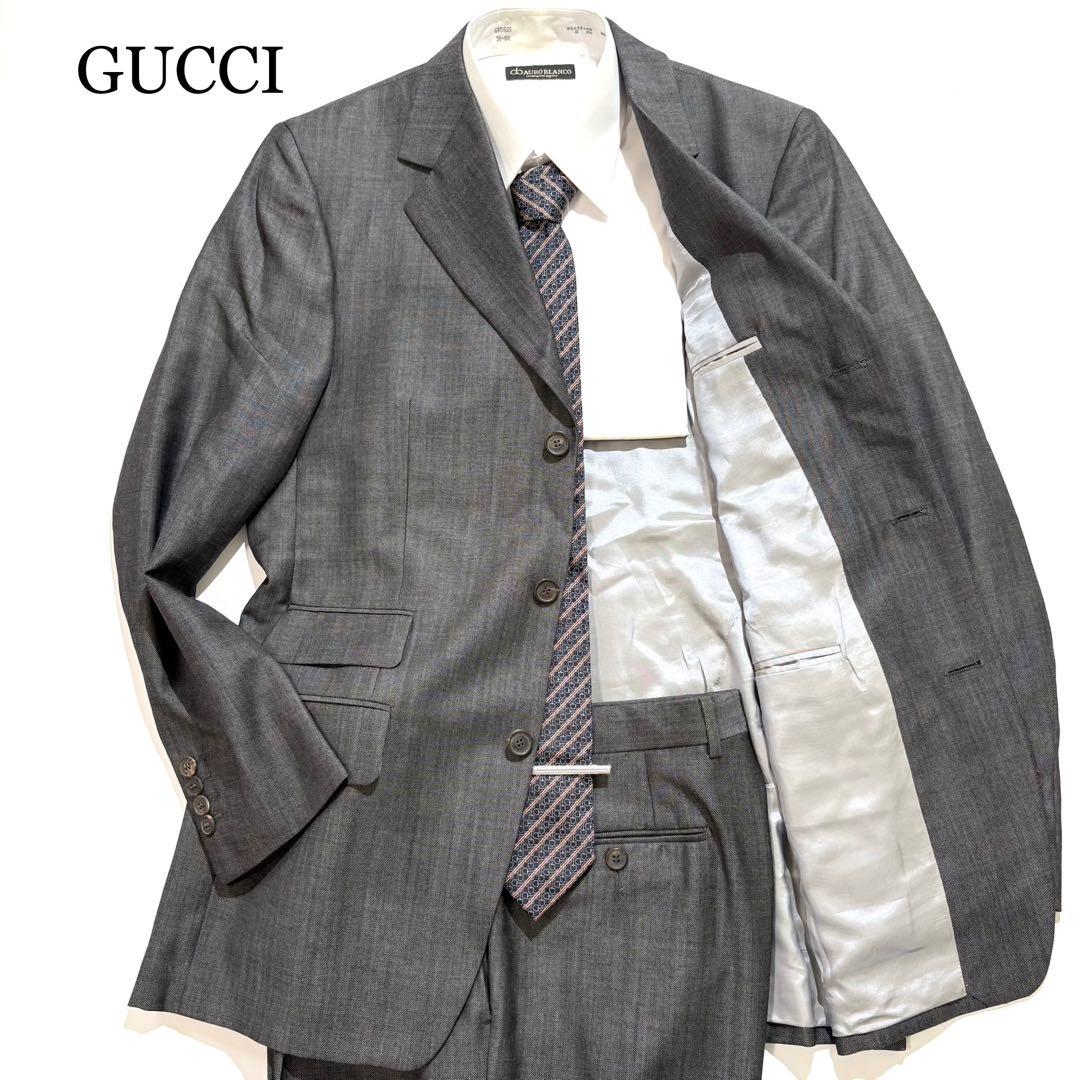 【未使用級】GUCCI スーツ セットアップ トムフォード期 グレー 48