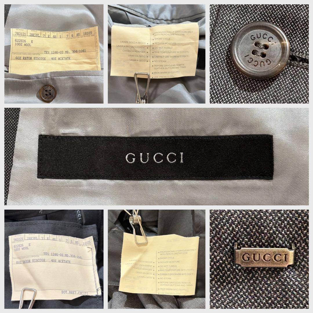 【未使用級】GUCCI スーツ セットアップ トムフォード期 グレー 48