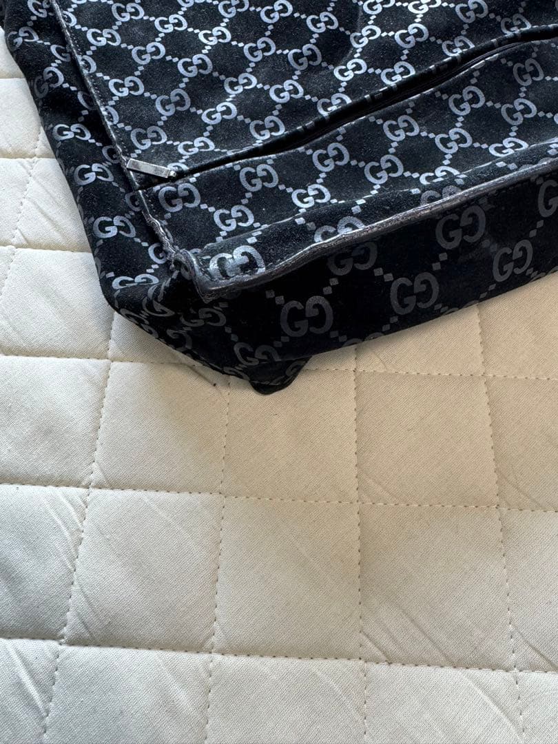 GUCCI グッチ ハンド トート バッグ GG レディース ブラック リボン