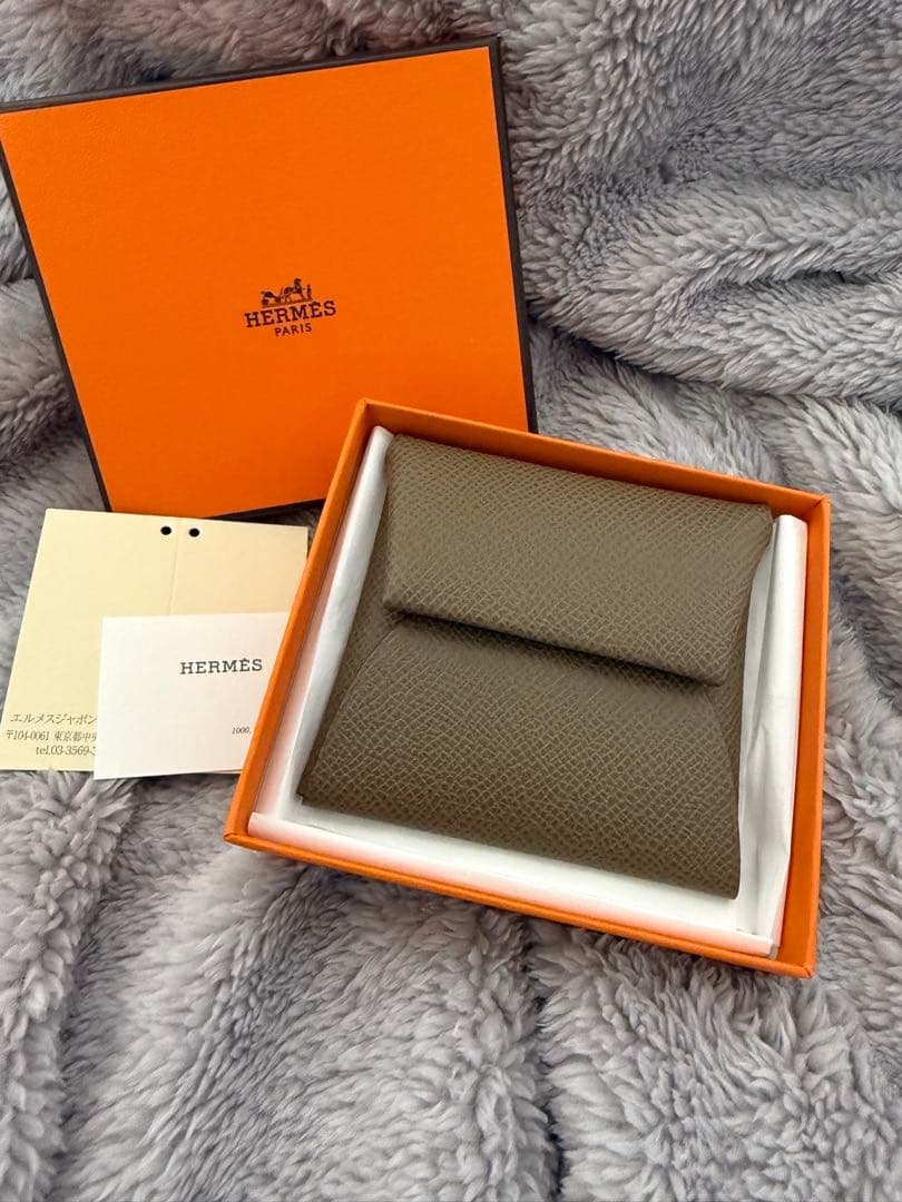 kkkkk HERMES エルメス バスティア エトゥープ ケース