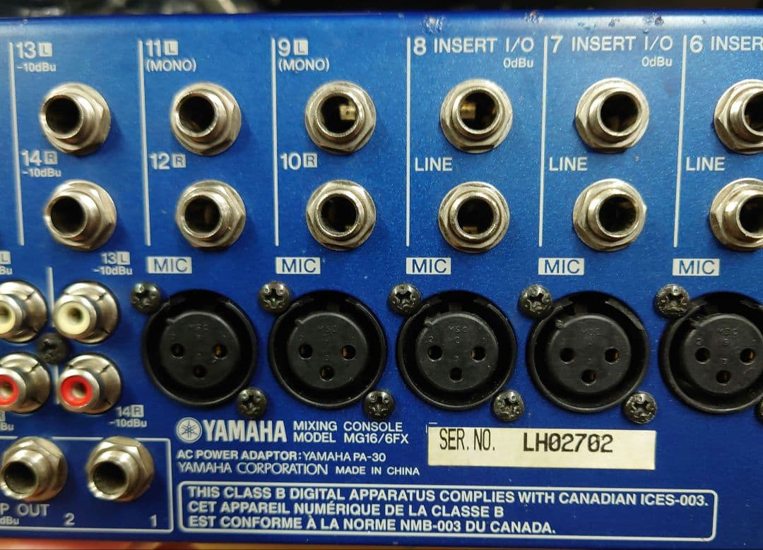 ■■YAMAHA MG16/6FX アナログミキサー