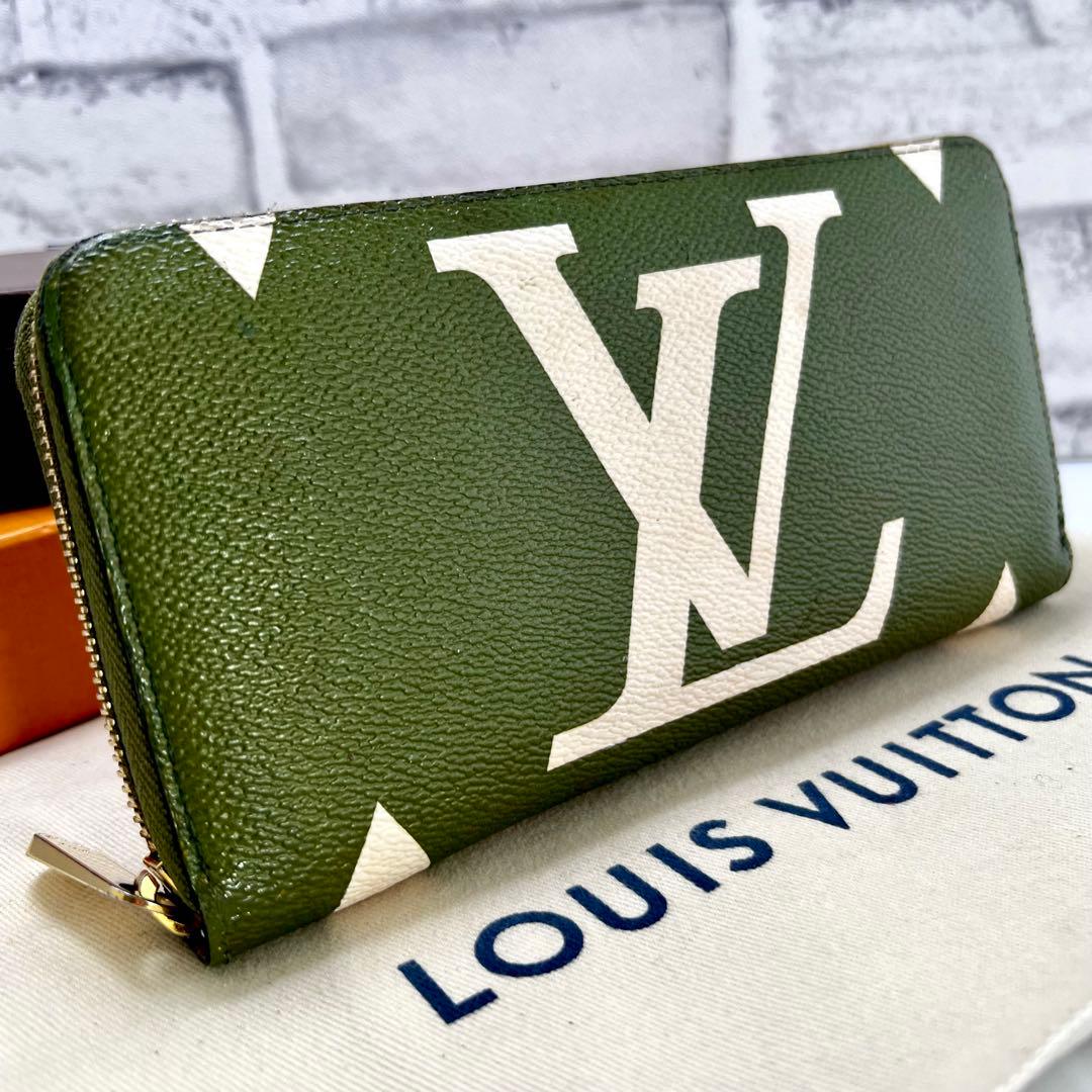 INO ルイヴィトン モノグラムジャイアント ジッピーウォレット カーキ