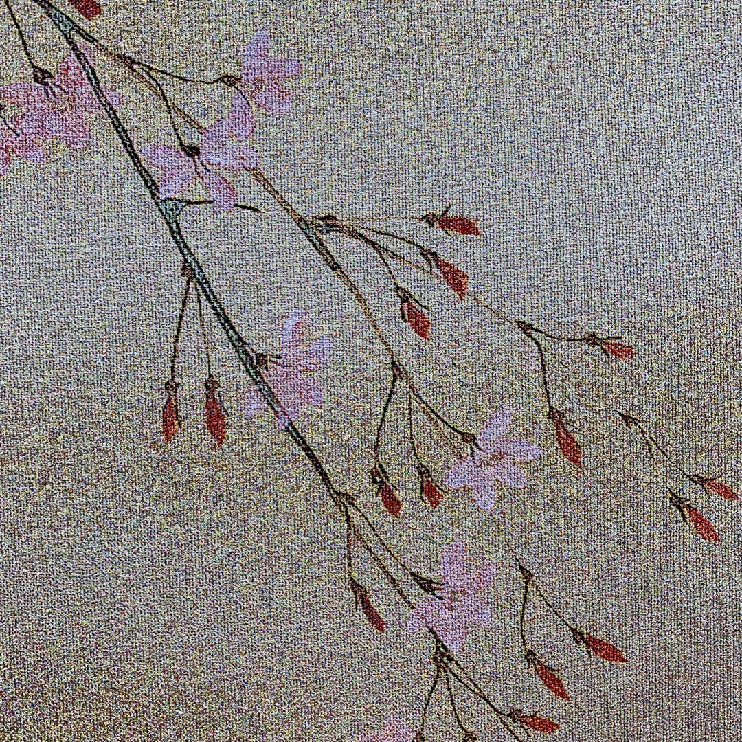 美品 掛け軸 酒井抱一画 西陣紹巴つづれ「立雛」風鎮・自在付き ひな祭り