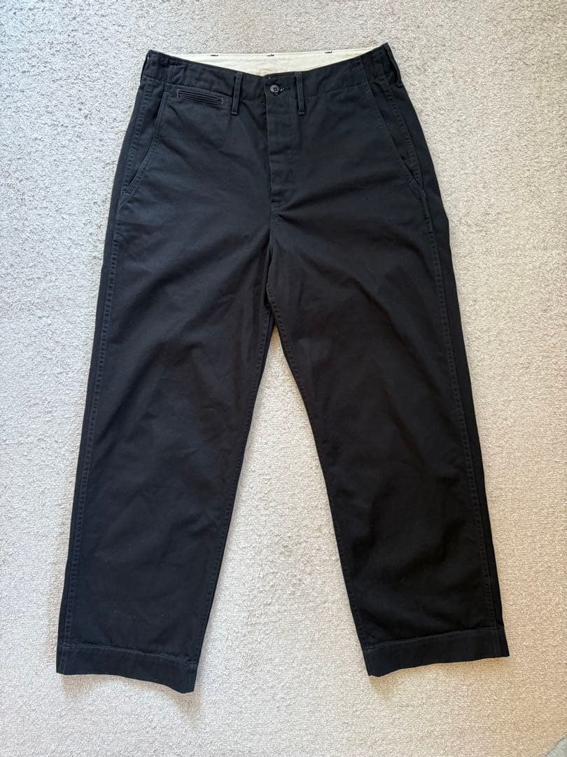 美品 フルカウント チノパン 1218 黒 W32
