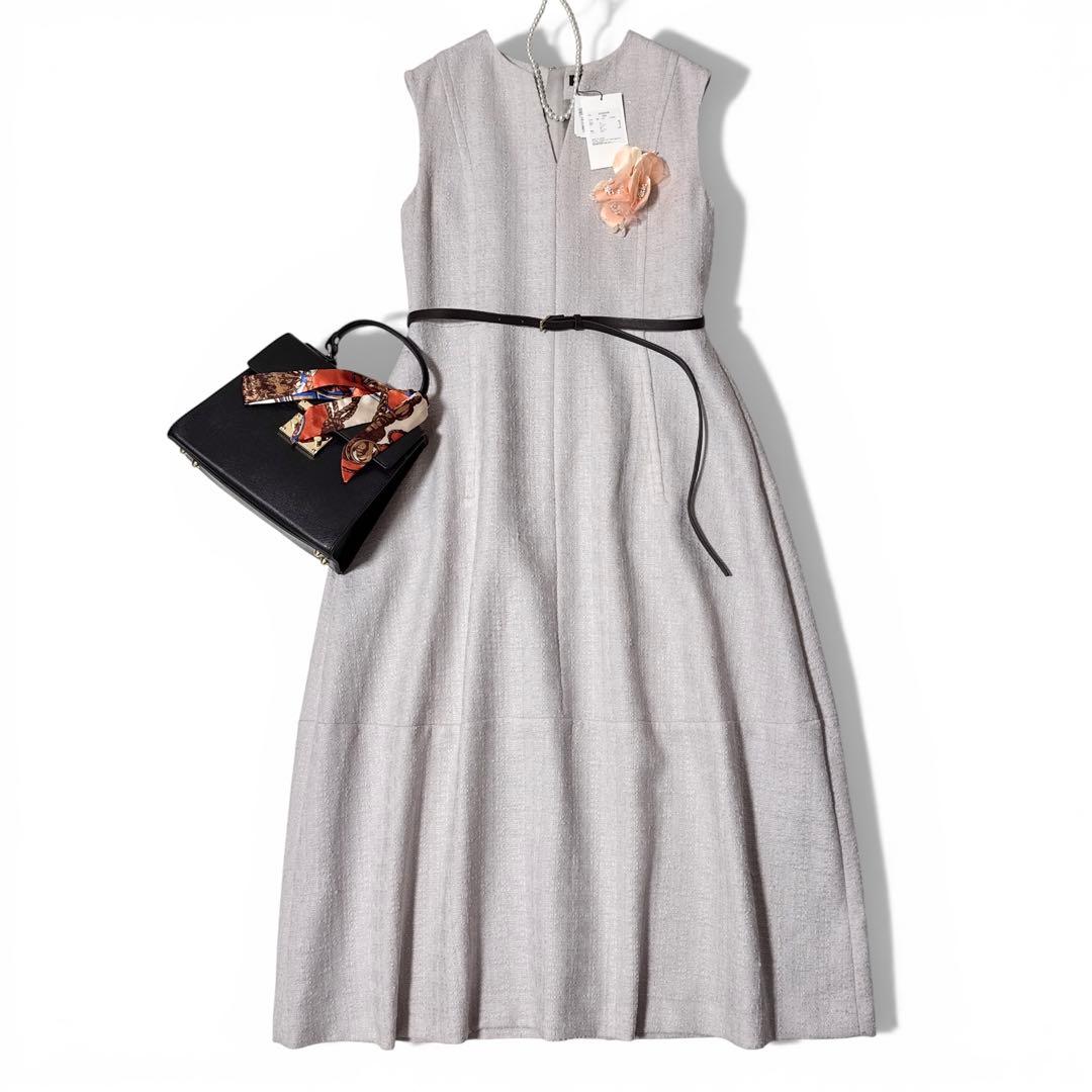 新品タグ付✨️定価9.4万　エブール　イタリア製生地　リュクスツィード ワンピース