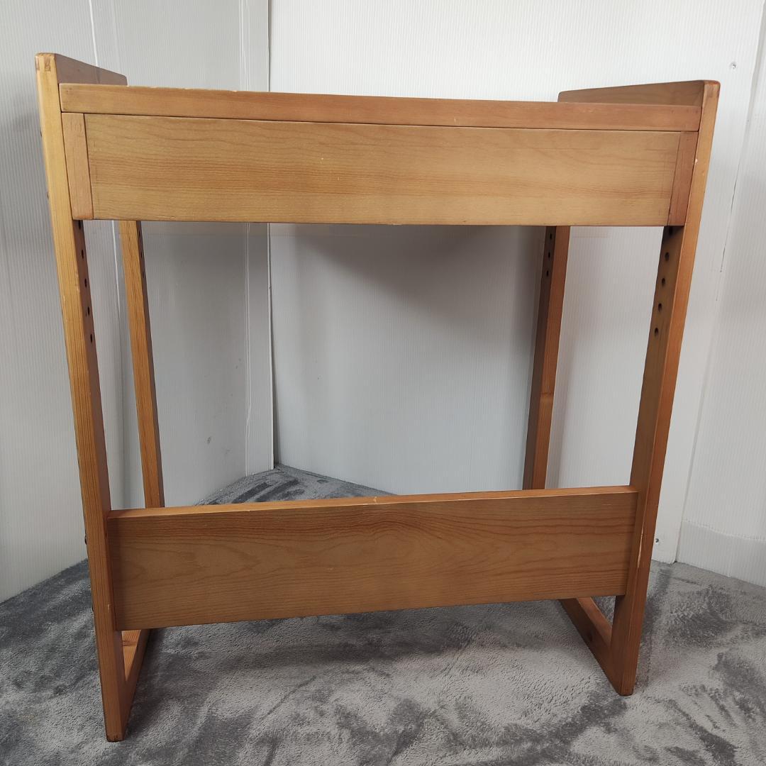 木製　高さ調整可能　学習机　作業台　ワークデスク　幅69 奥行44 高さ79