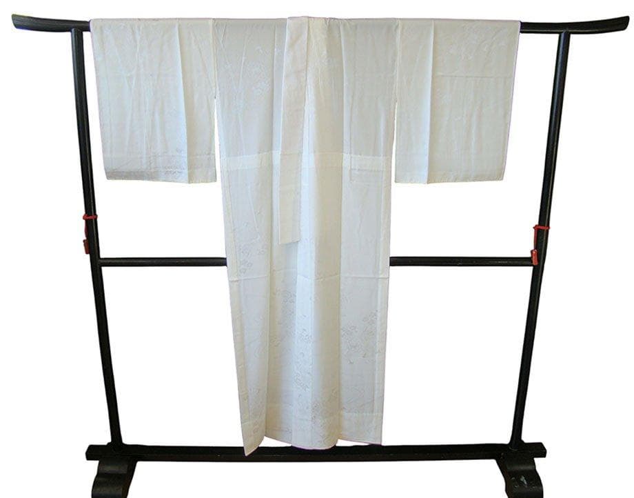 ロング寸 倫子 白地 長襦袢 正絹 居敷当て付 未使用 ～168cm Jｓ735