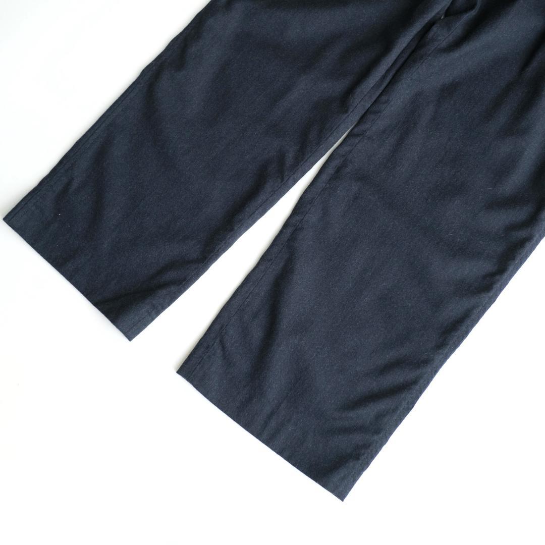 LANDS'END USA製 90s ウールツータックスラックス 紺 36