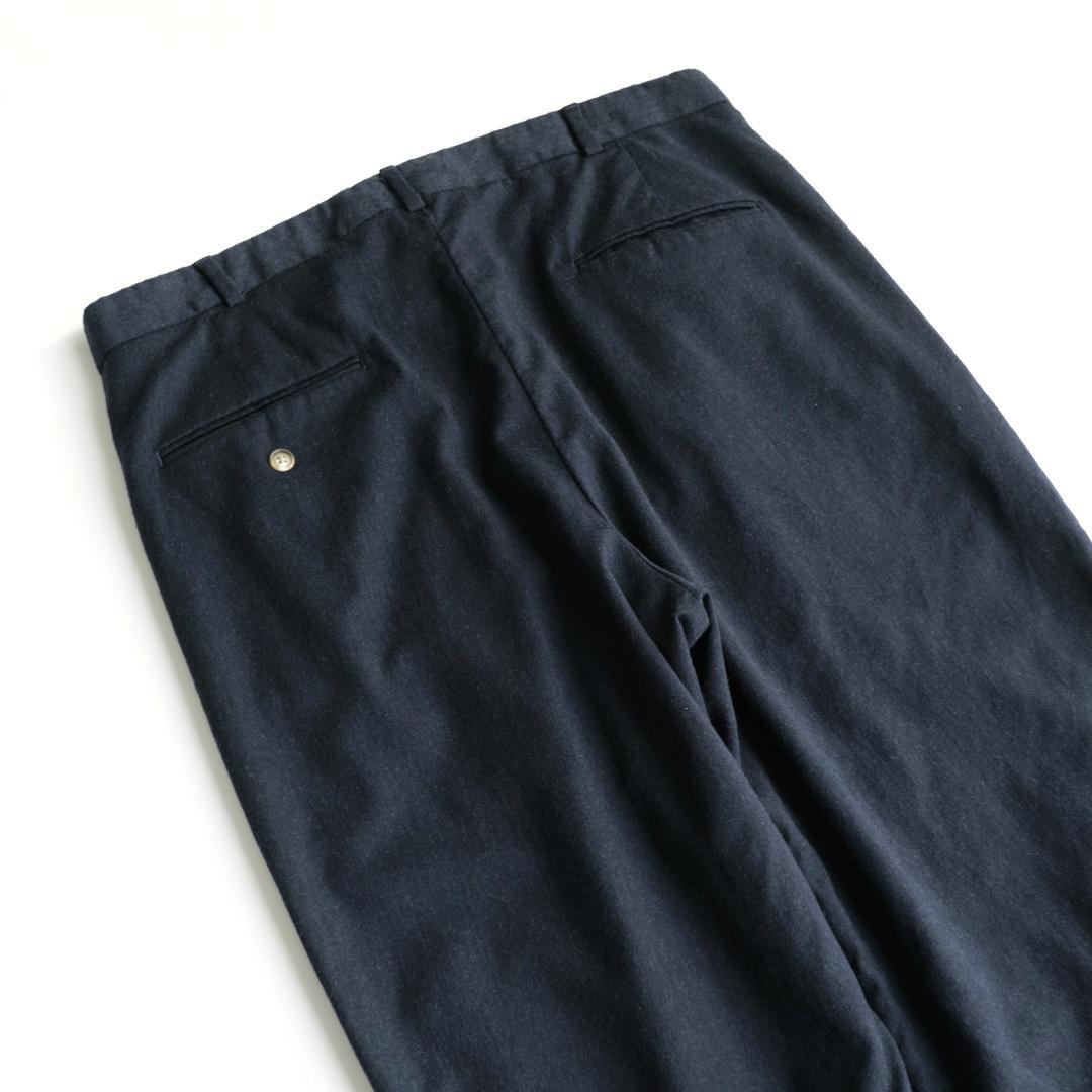 LANDS'END USA製 90s ウールツータックスラックス 紺 36